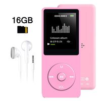 MP3 Player, Dyzeryk Music Player with 16GB Micro SD Card, Support Speaker, Photo Viewer, Video Play, FM Radio, Voice Recorder, E-Book Reader, Supports up to 128GB