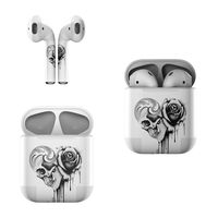 Skin Decals for Apple AirPods - Amour Noir - Sticker Wrap Fits 1st and 2nd Generation
