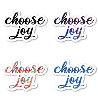 Choose Joy Sticker Pack Inspirational Quotes Stickers - 4 Pack - Laptop Stickers - for Laptop, Phone, Tablet Vinyl Decal Sticker (4 Pack) S211250