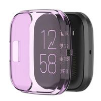 neversaynever Screen Protector Case for Fitbit Versa 2, TPU Silicone Slim Resistant Shock Absorbing Full Around Cover Protective Case Smartwatch Accessories