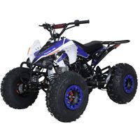 X-PRO Thunder 125cc 125cc ATV Quad Youth 4 Wheeler ATVs Adults ATV 4 Wheelers ATVs Quads Big 19"/18" Tires，Blue