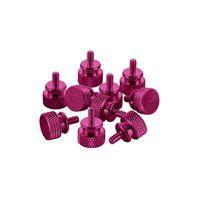 Waggs Customs Anodized Aluminum Thumbscrews 10 Pack - UNC 6-32 (Pink)