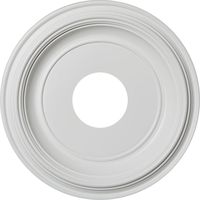Ekena Millwork CMP13TR Traditional Thermoformed PVC Ceiling Medallion, 13"OD x 3 1/2"ID x 1 1/4"P (Fits Canopies up to 7 1/2"), White