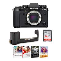 Fujifilm X-T3 Mirrorless Digital Camera (Black) w/Black Leather Case, 128GB Memory Card + Photo & Video Editing Software