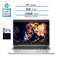 2019 Premium HP ProBook 440 G6 14 Inch HD Laptop Business Notebook, Intel Core i5-8265U (up to 3.90 GHz), 8GB DDR4 RAM, 256GB SSD, WiFi, Bluetooth, HDMI, Windows 10 Pro W/ Accessories Bundle