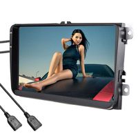 Android 6.0 Double Din 9" Touch Screen Car Stereo Video Receiver Player GPS Navigation Support Bluetooth, Steering Wheel Control, WiFi etc for Volkswagen -with European Map