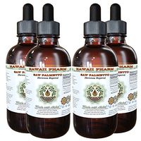 Saw Palmetto Alcohol-Free Liquid Extract, Organic Saw Palmetto (Serenoa Repens) Dried Berry Glycerite 4x4 oz