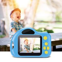 Kids Camera, Digital Video Camera Gift for Age 4-10 Year Old Girls, Mini Rechargeable and Shockproof Camera Digital Video Camera Gift Mini Rechargeable Camera Creative Camcorder (Blue)