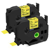 Replace Ptouch TZe-641 Black on Yellow 18mm 3/4 Tape TZe641 TZ-641 TZ641 Standard Laminated Label Tape Compatible with Brother P touch PT-1890 PT-D600 PT-P700 PT-520 Label Maker, 0.7 Inch x 26.2 Feet