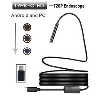 5.5mm Wireless Endoscope, WiFi Borescope [1080P HD Snake Camera with 8 Adjustable Led Light] Waterproof Semi-Rigid Snake Cable for Android Smartphone (3.3FT)