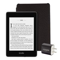 Kindle Paperwhite Essentials Bundle including Kindle Paperwhite - Wifi with Special Offers, Amazon Leather Cover, and Power Adapter