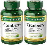 Cranberry NbZfaI with Vitamin C 4200 mg, 250 Softgels (2 Bottles)
