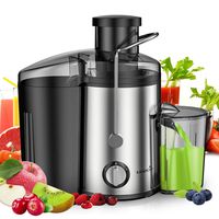 Easehold Juicer Machines Extractor 400W Centrifugal Juicers Electric Anti-Drip Dual Speed BPA-Free with Juice Jug and Pulp Container for Fruit Vegetable