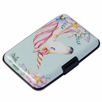 Elfish Mini RFID Aluminum Wallet Credit Cards Holder Metal ID Case for Men Women (Color 33)