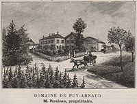 Saint-ÉMILIONNAIS. Saint-GENÈS, BELVÈS. Domaine de PUY-Arnaud. Small - 1908 - Old Print - Antique Print - Vintage Print - Printed Prints of Gironde