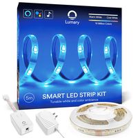 Smart WiFi LED Strip Lights - Lumary RGBWW Color Changing Rope Lights Works with Alexa Google Home Music Sync Phone Control 16.4ft for Party Home Decoration (16.4FT/5M)