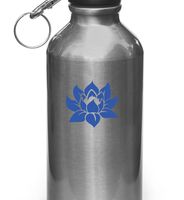 Yadda-Yadda Design Co. Lotus Flower - Design 1 - Vinyl Decal for Water Bottle | Thermos Vinyl Decal Copyright Vinyl Decal Copyright (2" w x 2" h) (Color Choices) (Blue)