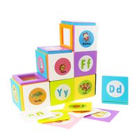 Magnetic Matching Blocks Set 78 Pieces Magnetic Sticks Set Creative Letters Word Matching Game Multicolor Toy Set for Kids,Toddlers,Teachers, Parents and ESL (Vehicle-78PCS)