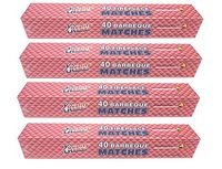 4 Boxes - 11" Fireplace Matches, Long Reach, 160 Matches Total