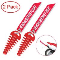 MELIFE Red 0.6"-1.5" Muffler Exhaust Wash Plug, Motorcycle Dirt Bike 2 Stroke w/Streamer Remove Before Flight ATV Quad Rubber Exhaust Silencer -2 Pack