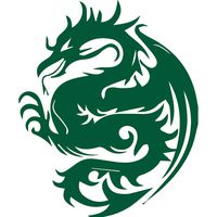 USCLIFESTYLE Dragon Silhouette 5 (Green) (Set of 2) Premium Waterproof Vinyl Decal Stickers for Laptop MacBook Phone Tablet Helmet Car Window Bumper Mug Tuber Cup Door Wall Decoration