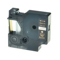 GREENCYCLE Gold on Black Label Tape Compatible for Dymo D1 45024, 1/2 Inch, LabelManager 160 Labeling Maker (1PK 45024)