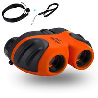 Binoculars for Kids, Shock Proof Kids Binoculars 8x21, Compact Binoculars Perfect for Bird Watching, Educational Learning, Outdoor Camp, Hunting, Hiking, Birthday Presents for Children (Orange)
