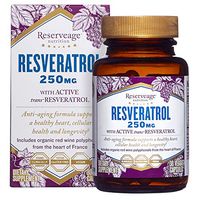 Reserveage, Resveratrol 250 mg Antioxidant Supplement for Heart and Cellular Health, Supports Healthy Aging, Paleo, Keto, 30 capsules (30 servings)