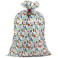 Hallmark 56" Large Plastic Gift Bag  (Justice League) for Birthdays, Parties, or Any Occasion