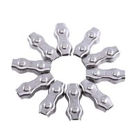 BiuZi Cable Clamp 10Pcs M3 Cable Double Clip Silver Stainless Steel Cable Double Clamp Buckle