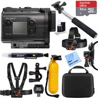 Sony HDR-AS50/B Full HD Action Cam + 32GB Outdoor Adventure Mounting Bundle