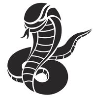 Newclew Cobra Detail Abstract (Default Black) Available in Sticker Decal Notebook Car Laptop Art Bumper Sticker Decal