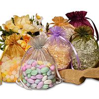 Purple Organza Bags with Round Bottom | Quantity: 30 | Width: 6 1/2" Gusset - 4"