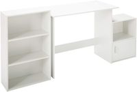 Target Marketing Systems 3 Piece Soho Study Set with 1 Writing Desk, 1 3-Shelf Bookcase, and 1 Storage Cube, White