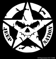 UR Impressions MWht Jp Nation Decal Vinyl Sticker Graphics for Jeep Grand Cherokee Wrangler Renegade SUV Wall Window Laptop|Matte White|5.5 Inch|URI026-MW