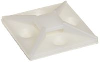 Morris Products 20352 Self-Adhesive Tie Mounts, Natural, 0.138" Width Acceptance, Regular Mount Type, 3/4" X 3/4" Base Size (Pack of 100)