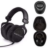 Beyerdynamic DT 990 PRO Studio Headphones (Ninja Black, Limited Edition) with Knox Gear Hard Shell Headphone Case Bundle (2 Items)