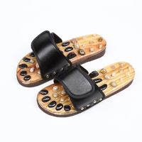 Home non - slip Massage Slippers Health Pebbles Foot Massage Footwear Slippers , 41