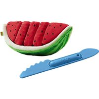 HABA Biofino Watermelon Washable Plush Play Food with 5 Velcro Slices