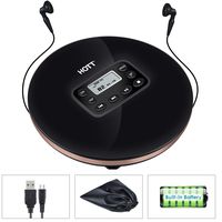 Portable CD Player RechargeableCD Walkman with Battery Portable CD Player with Headphones Jack USB Supply Personal CD Player HOTT Small CD Player Walkman Player CD Music Disc with LCD Display Battery