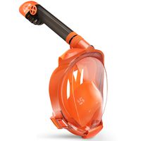 Greatever G2 Full Face Snorkel Mask with Latest Dry Top System,Foldable 180 Degree Panoramic View Snorkeling Mask with Camera Mount,Safe Breathing,Anti-Leak&Anti-Fog