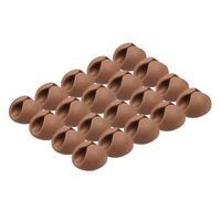 ROK Hardware Multipurpose Silicone Cable Clip Grip Wire Cord Type USB Desk Wall Desktop Organizer Charger Holder (20 Pack, Brown)