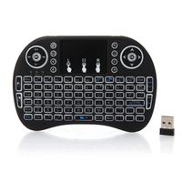 MINI i8 2.4GHz 3-color Backlight Wireless Keyboard with Touchpad Mouse and Multimedia Keys,Rechargable Handheld Remote Control Keyboard for PC, HTPC, X-BOX, Android TV Box,Smart TV