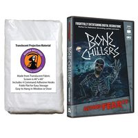 Kringle Bros AtmosFearFX Bone Chillers Halloween DVD and Reaper Brothers High Resolution Window Projection Screen