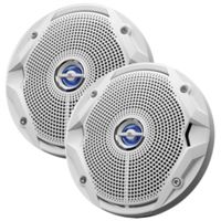 BULK JBL MS-6520 MS6520 6-1/2'' Two-Way Coaxial Marine Speakers 6.5'' MS6520 Loud speakers WITH PLUS ONE POLYPROPYLENE CONES (PAIR) - WHITE- BROWN BOX
