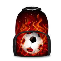 HUGS IDEA 3D Football Printed School Bag for Kids Boys Mens Laptop Backpack