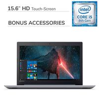 Lenovo Ideapad 330, 2019 Flagship 15.6 inch HD Touchscreen Laptop, Intel 4-Core i7-8550U, 12GB DDR4, 1TB HDD, BT 4.1 WiFi 720p HD Webcam Dolby Audio USB-C HDMI DVD Win 10-Value Accessories Bundle
