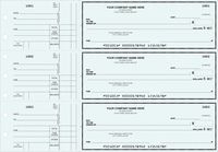 General Manual Business Checks, 3 to a Page Blue Multipurpose Checks, 250 Single Checks