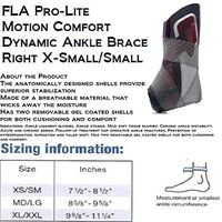 FLA Pro-Lite Dynamic Ankle Brace, Right Foot (XS/SM)