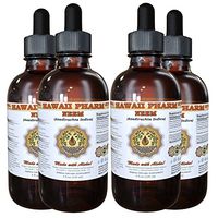 Neem Liquid Extract, Organic Neem (Azadirachta Indica) Tincture Herbal Supplement, Hawaii Pharm, Made in USA, 4x4 fl.oz